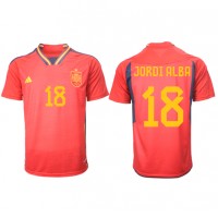 Spania Jordi Alba #18 Fotballklær Hjemmedrakt VM 2022 Kortermet